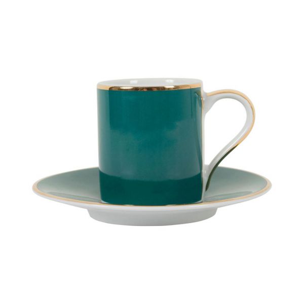 ЧАШКА ДЛЯ КОФЕ  COFFEE CUP GINGER DOR EMERALD+GOLD 10CL D12XH7.5 COTE TABLE, АРТИКУЛ 34810