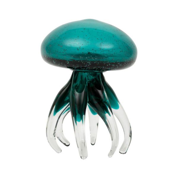 ПРЕДМЕТЫ ИНТЕРЬЕРА/ДЕКОР   DECORATIVE JELLYFISH AMARRES TRQ D10XH14.5CM GLASS COTE TABLE, Арт.: 34837