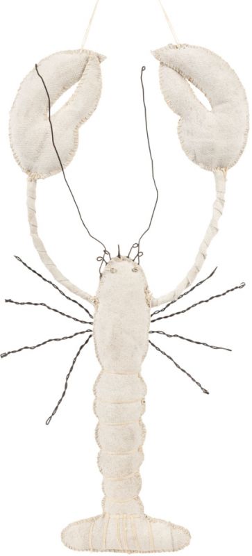 ПОДВЕСКА HANGING DECORATION LOBSTER EGEE IVORY 18X34 FABRIC COTE TABLE, Арт.: 34859