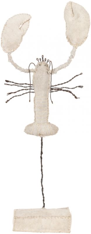 ПРЕДМЕТЫ ИНТЕРЬЕРА/ДЕКОР   DECO LOBSTER EGEE IVORY 14X5XH42CM RECYCLED FABRIC COTE TABLE, Арт.: 34862