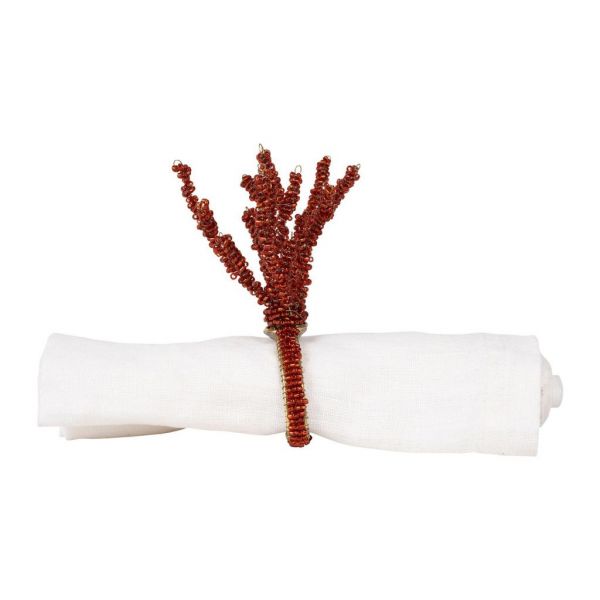 КОЛЬЦО ДЛЯ САЛФЕТКИ NAPKIN RING ESTRAN RED 5.5X3CM IRON+GLASS COTE TABLE, АРТИКУЛ 34893