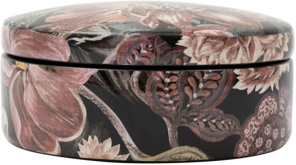 БАНКА ROUND BOX KIWAN PINK+BLACK D16XH7CM PORCELAIN COTE TABLE, Арт.: 34940