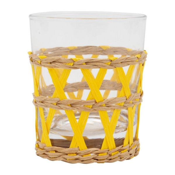 СТАКАН TUMBLER LACIS YELLOW 25CL D8XH9.5CM GLASS+PAPER COTE TABLE, лето лимонад АРТИКУЛ 35001