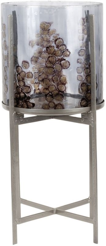 ФОНАРЬ ORMEA SMOKED D20XH49 GLASS+IRON COTE TABLE, Арт.:35055