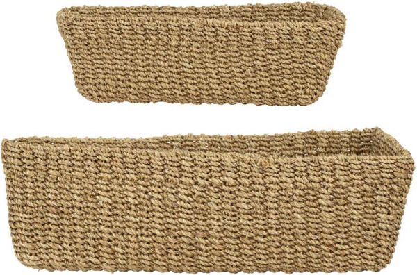 КОРЗИНКА ДЛЯ ХЛЕБА BREAD BASKET X2 ABAKA SAND 34X14X10+26X10X9 ABACA COTE TABLE, Арт.: 35083