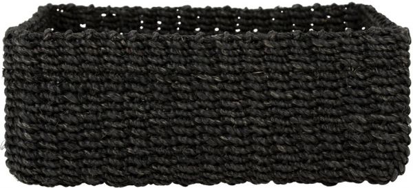 КОРЗИНКА ДЛЯ САЛФЕТОК NAPKINS BASKET ABAKA BLACK 21X21XH8CM ABACA COTE TABLE, Арт.: 35085