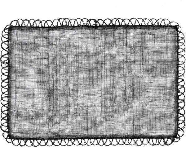 Салфетка подстановочная PLACEMAT ABAKA BLACK 33X48CM ABACA COTE TABLE, АРТИКУЛ 35097