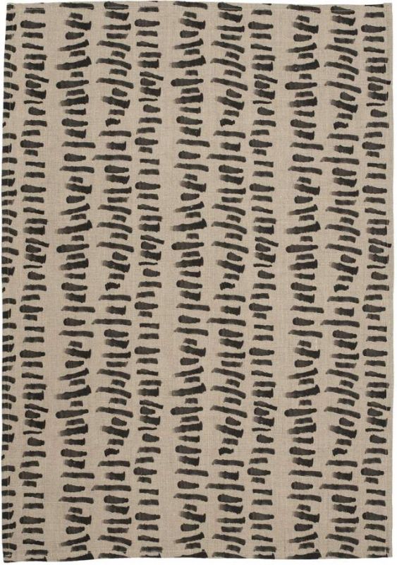 ПОЛОТЕНЦЕ КУХОННОЕ KITCHEN TOWEL BRUSH NATURAL+BLACK 50X70CM LINEN COTE TABLE, АРТИКУЛ 35117