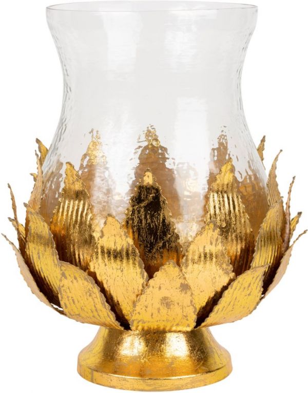 ФОНАРЬ EXOCHIC GOLD D29XH35CM GLASS+IRON COTE TABLE, Арт.:35164