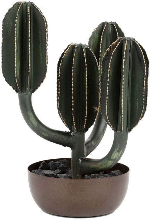 ПРЕДМЕТЫ ИНТЕРЬЕРА/ДЕКОР DECO CACTUS EXOCHIC GREEN+BLACK D22XH30CM IRON COTE TABLE, Арт.: 35171