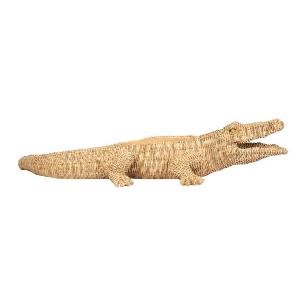 Кашпо  FLOWER POT ALLIGATOR KENYALA YELLOW 69X27X14 RESIN COTE TABLE, арт.: 35275