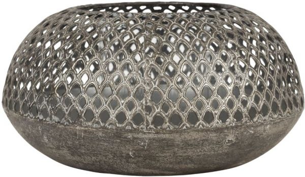 ФОНАРЬ COURTIL GREY+GOLD D22XH11CM IRON+GLASS COTE TABLE, Арт.:35293