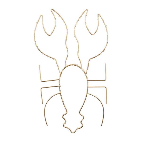 Декор светящийся Лобстер LED LOBSTER MARE GLD 26X46 IRON COTE TABLE, Арт.:  35363