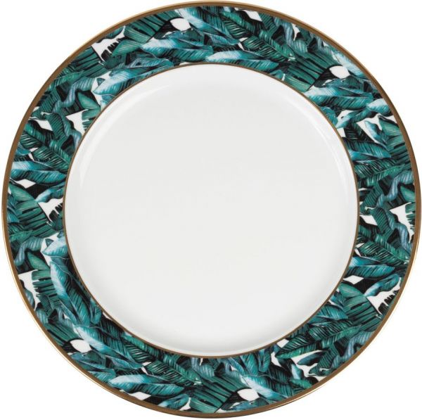 ТАРЕЛКА DINNER PLATE GINGER JUNGLE EMERALD+GOLD D27 PORCEL COTE TABLE, АРТИКУЛ 35399