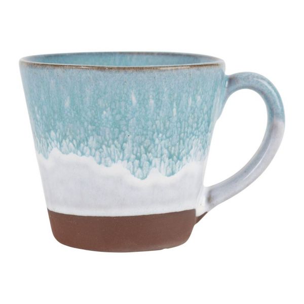 КРУЖКА JUMBO CUP ESKYS TURQUOISE+WHITE 30CL TERRACOTTA COTE TABLE, АРТИКУЛ 35543