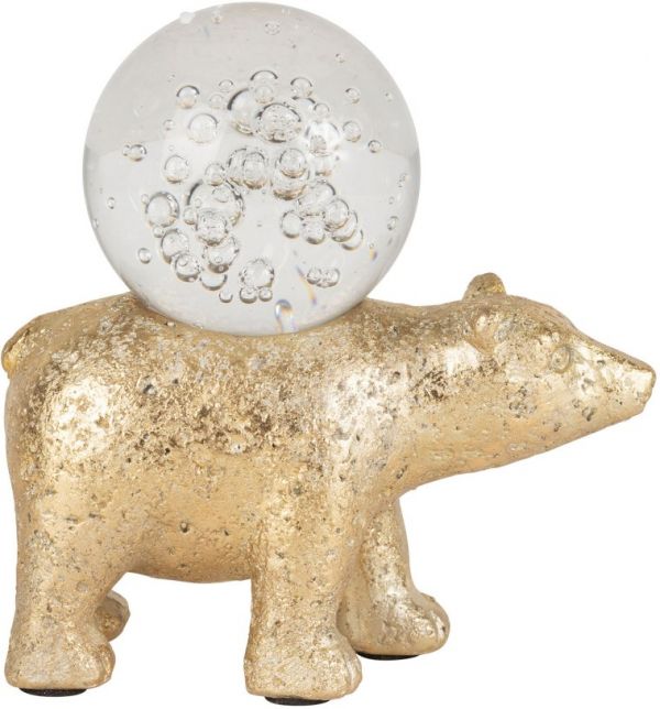 ПРЕДМЕТЫ ИНТЕРЬЕРА/ДЕКОР DECO BEAR SANAGA GOLD 12X6XH12CM POLYRESIN+CRYSTAL COTE TABLE, Арт.: 35779