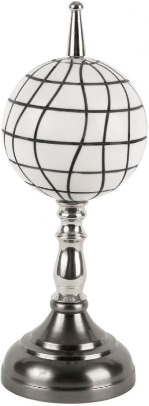 ПРЕДМЕТЫ ИНТЕРЬЕРА/ДЕКОР DECO BALL OSTIA WHITE+BLACK D10H27 ALUMINIUM+RESIN COTE TABLE, Арт.: 35806