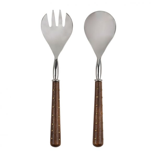 ЛОЖКИ ДЛЯ САЛАТА НАБОР ИЗ 2 ШТ., COTE TABLE, SALAD SERVERS X2 BOX PERLYNE BROWN STEEL, АРТИКУЛ 35830