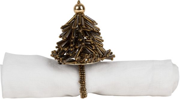 Кольцо для салфетки, Салфетка, NAPKIN RING PERLIA GREY+GOLD D4 IRON+GLASS+PLASTIC ,Cote Table ,Арт.: 35840