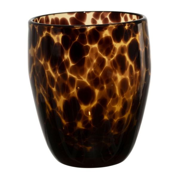 СТАКАН TUMBLER FLORICIA BROWN 27CL D8XH9.5CM GLASS COTE TABLE, АРТИКУЛ 35879