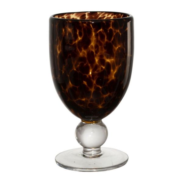 БОКАЛ STEMMED GLASS FLORICIA BROWN 35CL D9XH15CM GLASS COTE TABLE, АРТИКУЛ 35880