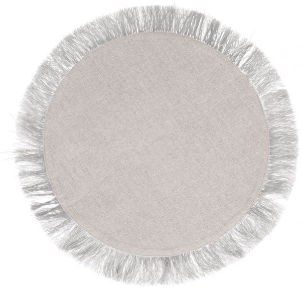 Салфетка подстановочная СЕРВИРОВОЧНАЯ ROUND PLACEMAT VIALACTEA GREY+SILVER D33CM COTTON COTE TABLE, АРТИКУЛ 36160