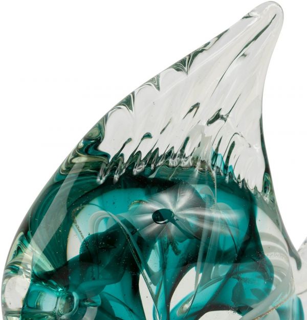 ПРЕДМЕТЫ ИНТЕРЬЕРА/ДЕКОР, COTE TABLE, DECO DISCUS AMARRES TURQUOISE 17.5X5XH16CM GLASS, Арт.: 36501