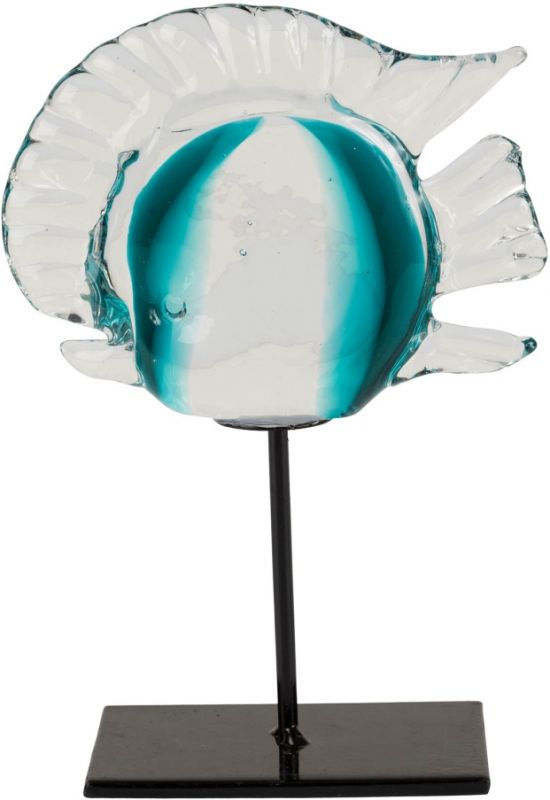 ПРЕДМЕТЫ ИНТЕРЬЕРА/ДЕКОР, COTE TABLE, DECO DISCUS AMARRES TURQUOISE 12.5X6XH20CM GLASS, Арт.: 36504