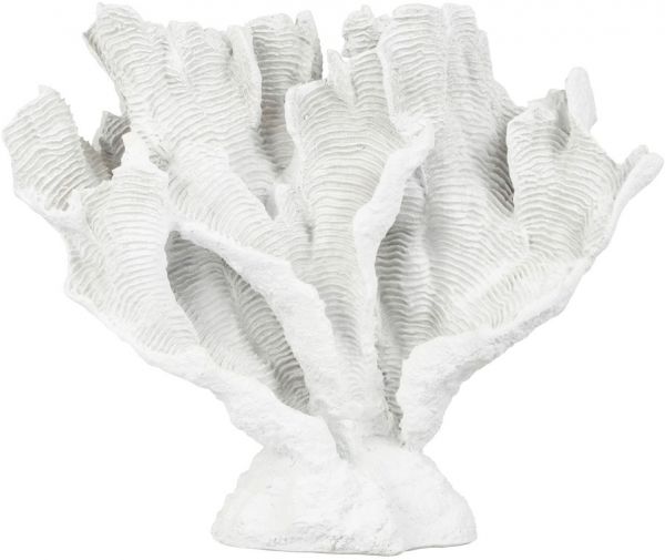 ПРЕДМЕТЫ ИНТЕРЬЕРА/ДЕКОР КОРАЛ, COTE TABLE, DECO CORAL BORDEMER WHITE 43X17XH36 POLYRESIN, Арт.: 36509