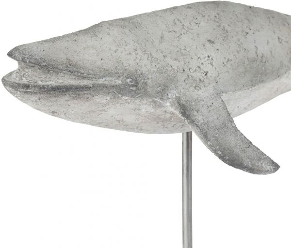 ПРЕДМЕТЫ ИНТЕРЬЕРА/ДЕКОР, COTE TABLE, DECO WHALE APIA GREY 44X17XH32 POLYRESIN+METAL, Арт.: 36518