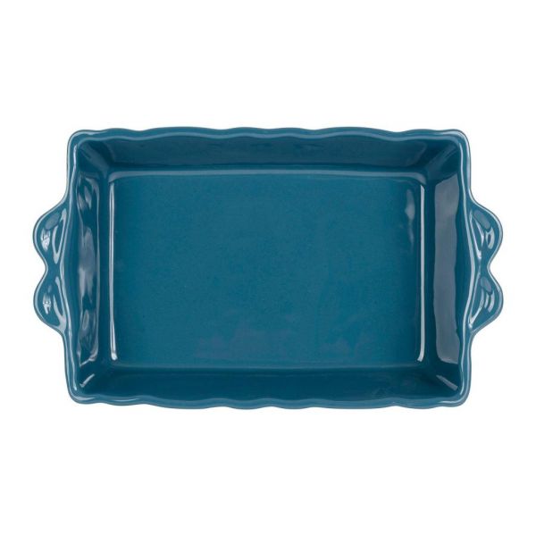 ФОРМА ДЛЯ ЗАПЕКАНИЯ С ШПАЖКАМИ ДЛЯ БАРБЕКЬЮ, COTE TABLE, OVEN DISH FESTON STEEL BLUE 26X18X7CM STONEWARE, АРТИКУЛ 36545