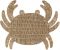 Салфетка подстановочная, COTE TABLE, CRAB PLACEMAT SUMATRA NATURAL 48X38CM SEA RUSH, АРТИКУЛ 36551