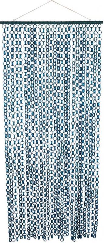 ШТОРА ДЕКОРАТИВНАЯ, COTE TABLE, DOOR CURTAIN ANCILE BLUE 200X90CM BAMBOO, АРТИКУЛ 36557