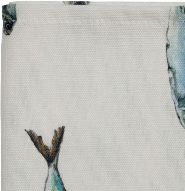 КОЛЬЦО ДЛЯ САЛФЕТКИ, COTE TABLE, NAPKIN RIVIERE SEA GREEN+WHITE 35X35CM COTTON, АРТИКУЛ 36595