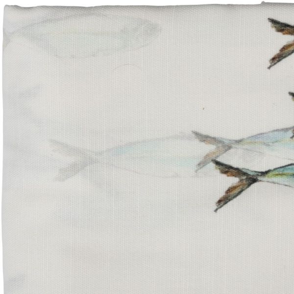 СКАТЕРТЬ, COTE TABLE, TABLECLOTH RIVIERE SEA GREEN+WHITE 260X160 COTTON, АРТИКУЛ 36599