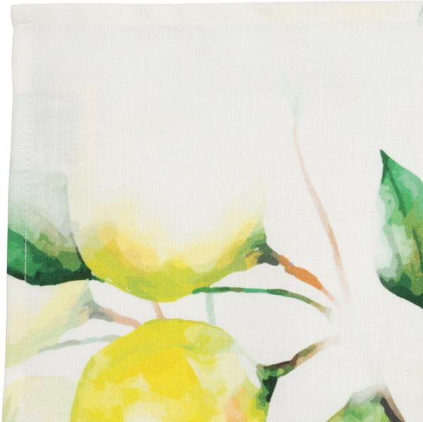 Салфетка подстановочная, COTE TABLE, лето лимонад PLACEMAT CITRON YELLOW+WHITE 50X38CM COTTON, АРТИКУЛ 36608