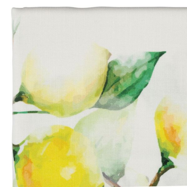 СКАТЕРТЬ, COTE TABLE, TABLECLOTH CITRON YELLOW+WHITE лето лимонад 160X160CM COTTON, АРТИКУЛ 36610