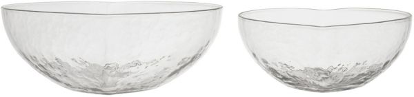 САЛАТНИК НАБОР ИЗ 2 ШТ.,, COTE TABLE, HEART CEREAL BOWL X2 PERNILLE 15X13H5+12X9H5 GLASS, АРТИКУЛ 36645