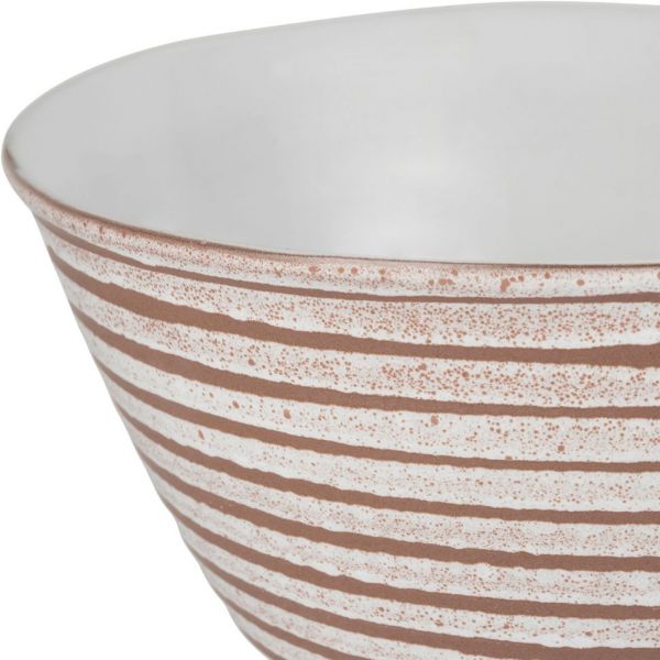 САЛАТНИК, COTE TABLE, SALAD BOWL ESKYS WHITE D27XH14.5 TERRACOTTA, АРТИКУЛ 36675