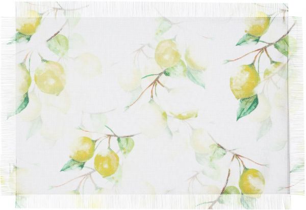 Салфетка подстановочная, COTE TABLE, лето лимонад  PLACEMAT CITRON YELLOW 45X30CM VINYL+POLYESTER, АРТИКУЛ 36725