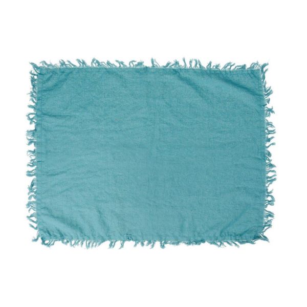 Салфетка подстановочная НАБОР ИЗ 2 ШТ.,, COTE TABLE, PLACEMAT X2 NALIA TURQUOISE 50X40CM COTTON-175 GRS, АРТИКУЛ 36741