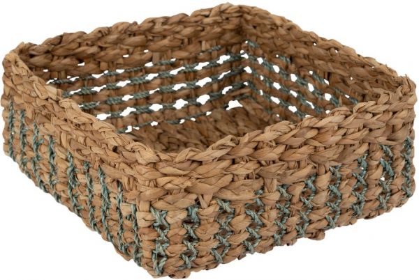 КОРЗИНА, COTE TABLE, NAPKINS BASKET BORD-MER NAT+BLUE 20X20 ABACA+GRASS, Арт.: 36786