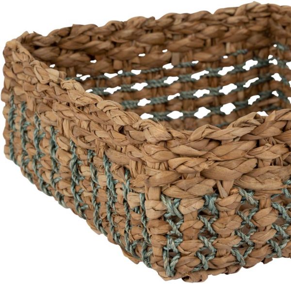 КОРЗИНА, COTE TABLE, NAPKINS BASKET BORD-MER NAT+BLUE 20X20 ABACA+GRASS, Арт.: 36786