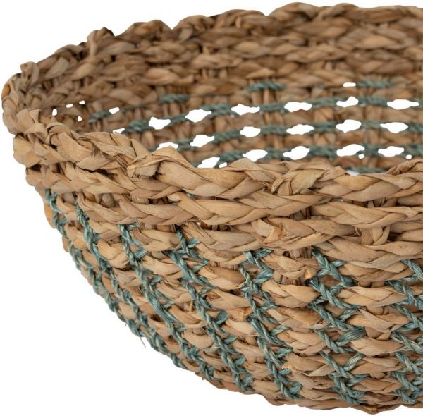 КОРЗИНА, COTE TABLE, FRUIT BASKET BORD-MER NAT+BLUE D33H14 ABACA+GRASS, Арт.: 36787