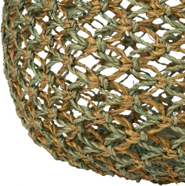 Корзина - кашпо, COTE TABLE, FLOWER POT X2 ABAKA GREEN+NAT D24H18+D18H15 ABACA, АРТИКУЛ 36788