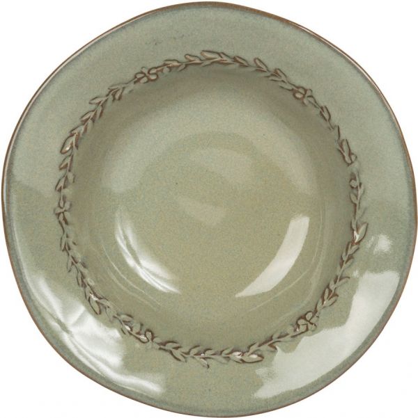 ТАРЕЛКА ДЛЯ СУПА, COTE TABLE, SOUP PLATE ALOE SAGE-GREEN D23CM TERACOTTA, АРТИКУЛ 36821