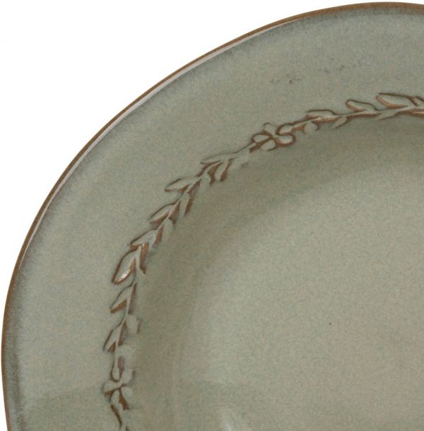 ТАРЕЛКА ДЛЯ СУПА, COTE TABLE, SOUP PLATE ALOE SAGE-GREEN D23CM TERACOTTA, АРТИКУЛ 36821