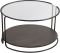 СТОЛИК КОФЕЙНЫЙ, COTE TABLE, ROUND COFFEE TABLE TAHRA BROWN D70H39 IRON+GLASS, Арт.: 36826 СТОЛИК КОФЕЙНЫЙ, COTE TABLE, ROUND COFFEE TABLE TAHRA BROWN D70H39 IRON+GLASS, Арт.: 36826