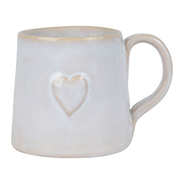 ЧАШКА , COTE TABLE, MUG COEUR REACTIVE WHITE 40CL-D8.5XH9.5 STONEWARE, АРТИКУЛ 36847