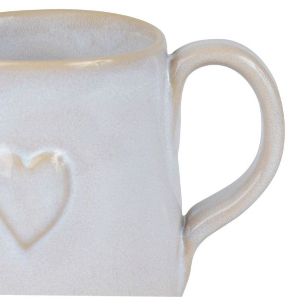 ЧАШКА , COTE TABLE, MUG COEUR REACTIVE WHITE 40CL-D8.5XH9.5 STONEWARE, АРТИКУЛ 36847